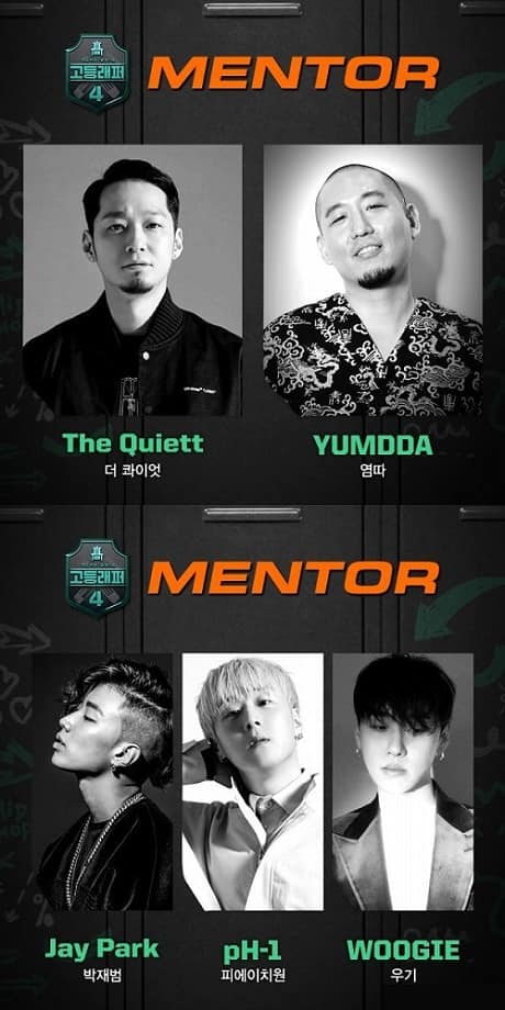 Mnet《高等rapper4》公开了新一季的导师阵容